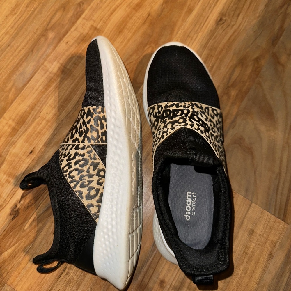 Adidas Black and Cheetah print Sneakers
